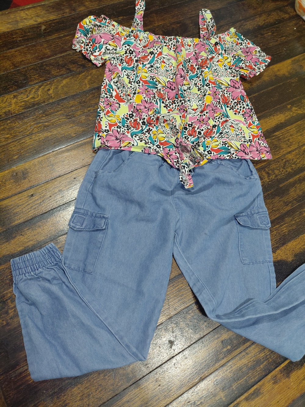 Vince Camuto Light Blue Cargo Jogger Pants for Kids